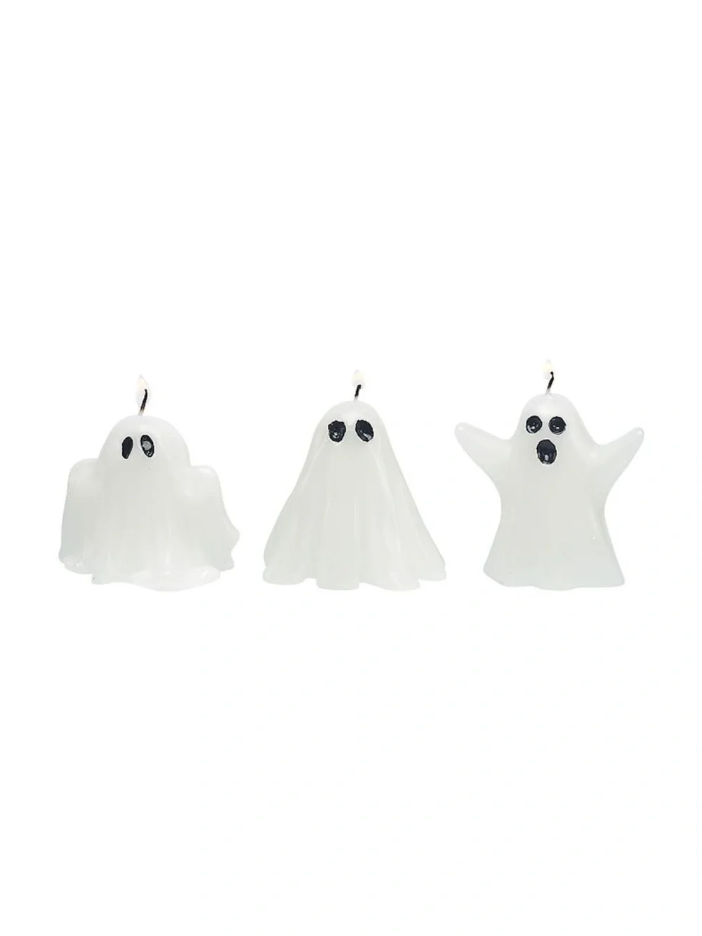 Halloween New Ghost Candle box Set 3 pk - White
